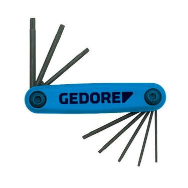 Imagem de Jogo de Chaves Allen Perfil Tork com 8 Peças T6 a T25 - Gedore 024660