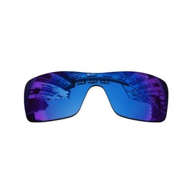 Imagem de Vonxyz Lentes de reposição para óculos de sol Oakley Batwolf OO9101 - Sapphire MirrorCoat Polarizado