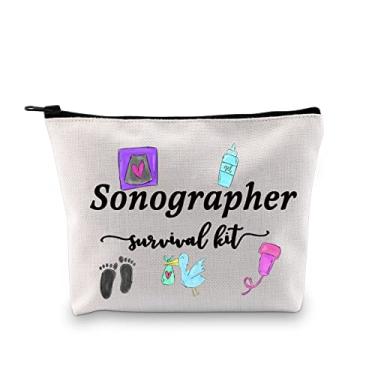 Imagem de GJTIM Kit de sobrevivência ultrassonografista presente radiologista presente ultrassom tecnologia zíper bolsa de maquiagem, Bolsa de ultrassonografia de sobrevivência, Medium, Bolsa cosmética de lona