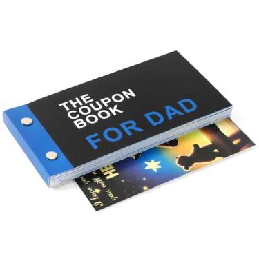 Imagem de JULEASEL Livro de cupons divertido para o pai - Presentes exclusivos do Dia dos Pais da filha, presente de aniversário atencioso com mensagens sinceras | 20 cupons divertidos + 10 folhas DIY
