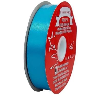 Imagem de Fita de Cetim Trader 22mm N5 com 50 Metros, COR 047 TURQUESA, 50 METRO