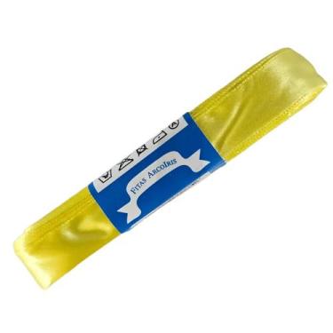 Imagem de Fita de Cetim Trader 15mm N3 com 10 Metros, COR 15 AMARELO, 10 Metros