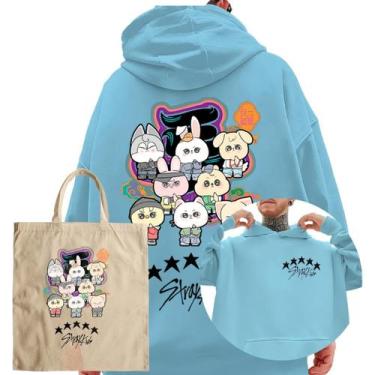 Imagem de Kit Moletom E Ecobag Blusa De Frio Stray Kids 5 Star Chibli - Abstract