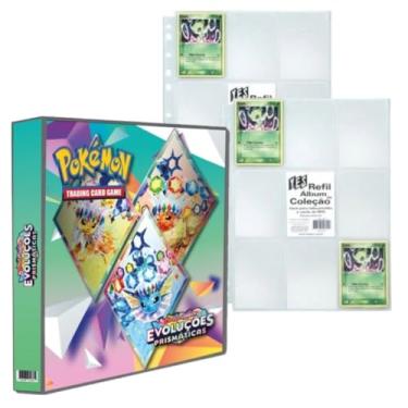 Imagem de Álbum Pasta Fichário Pokemon Evoluções Prismáticas Escarlate e Violeta com 20 Folhas para Cards TCG