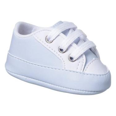 Imagem de Tenis Sapatinho Bebe com Cadarço Batizado Leve e Macio Verao - Baby So