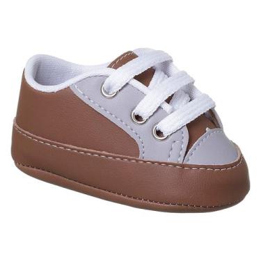 Imagem de Tenis Sapatinho Bebe com Cadarço Batizado Leve e Macio Verao - Baby So