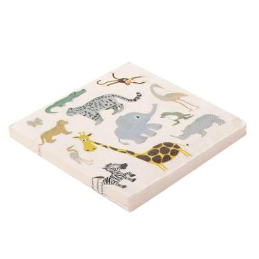 Imagem de Guardanapo Papel Decorado Safari Selva Animais - 20 unid - Silverfesta