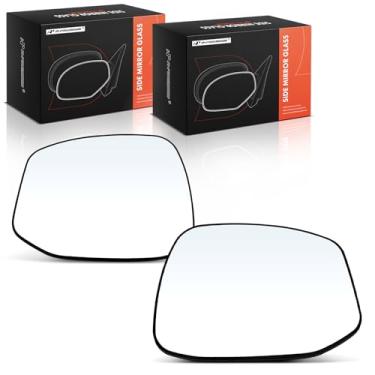 Imagem de A-Premium Vidro espelhado aquecido para motorista e passageiro de 2 peças com placa de suporte compatível com Honda Civic 2012-2013 - Espelho retrovisor lateral externo