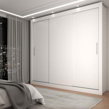 Imagem de Guarda-Roupa Casal Del Plata 3 Portas 4 Gavetas Branco - Panorama Móveis