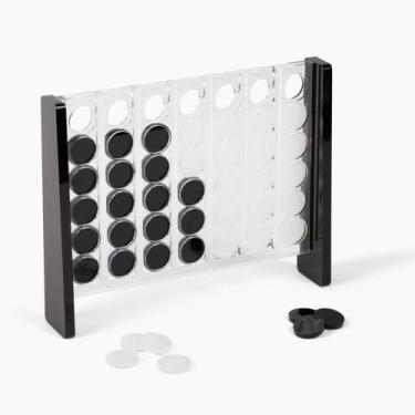 Imagem de Jogo Four in a Row MC Marble Cultures Acrílico Preto/Branco