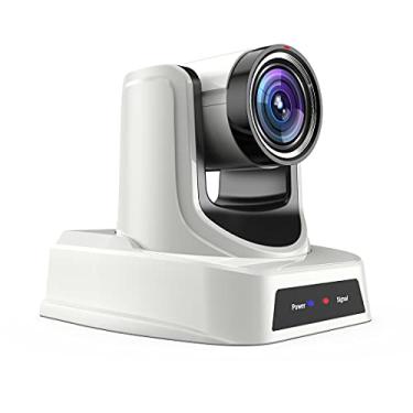 Imagem de SMTAV Câmera NDI PTZ, zoom 30x + 8X, câmera de transmissão ao vivo com HDMI, saídas 3G-SDI e IP, NDI HX 4.5, para igreja, conferência, ensino, esportes eletrônicos e mais (30X, branco)