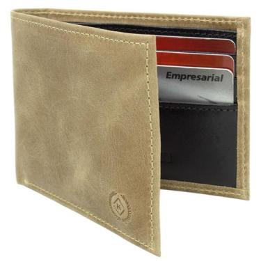 Imagem de Carteira Masculina Couro Pequena Slim Kartmen Cod 102, Marrom, Claro
