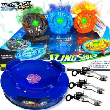 Imagem de Beyblade Burst Element X - Arena de Batalha - 3 Lançadores - Hasbro