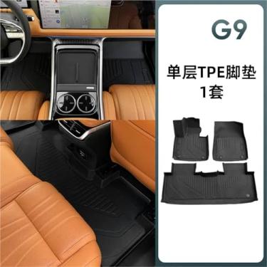 Imagem de Compatível com Xiaopeng G6 G9 Tapete de chão especial Tpe Tapete de porta-malas à prova d'água ecológico Tapete de carro de camada dupla Tapete de pé Xpeng(Single layer B)