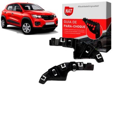 Imagem de Par Suporte Parachoque Renault Kwid 2017 Até 2021 Dianteiro - Nat