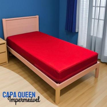Imagem de Capa Colchão Impermeável Casal QUEEN VERMELHA - Miranda Colchões, Verm