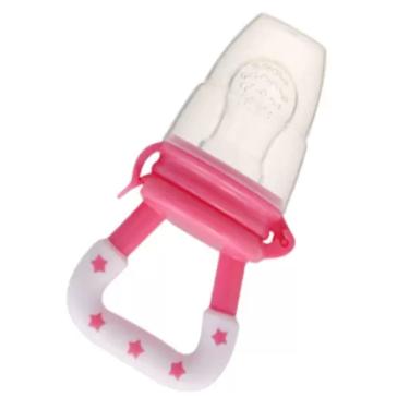 Imagem de 1 Und Chupeta Alimentadora Mordedor Bebê Silicone Rosa