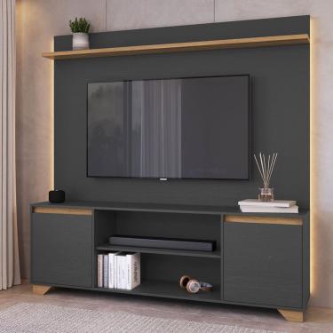 Imagem de Rack Com Painel Para Tv Até 40 Polegadas Benevello 2 Portas Siena/grafite -