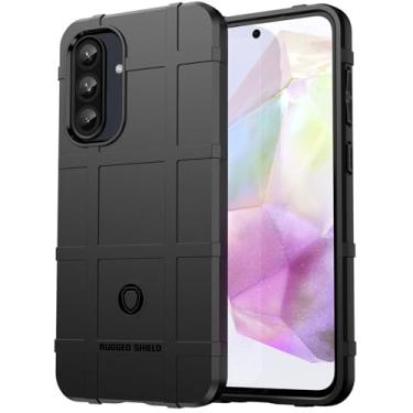 Imagem de Monwutong Capa de ajuste fino para Samsung Galaxy A56 5G, para Galaxy A36 5G, capa resistente durável ao ar livre, capa de proteção antidorp de grau militar para Galaxy A56/A36, HD preto