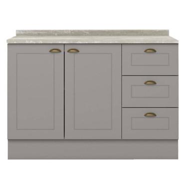 Imagem de Balcao Pia Com Tampo 120 cm C353 Americana Cinza Calcare Henn