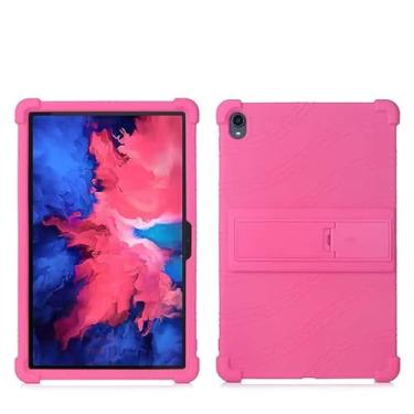 Imagem de QYiiD Capa para Lenovo Tab P11 Plus/P11 (2021/2020), capa protetora de silicone leve à prova de choque macia adequada para crianças para TB-J606F/TB-J606X/TB-J616F, rosa