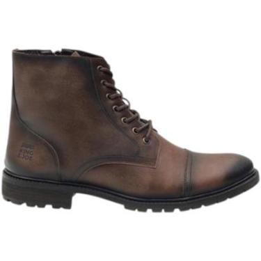 Imagem de Bota Masculina King Joe em Couro Fechamento Amarração e Ziper-Masculino
