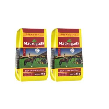 Imagem de 2 Erva mate Chimarrão MADRUGADA PURA FOLHA Moagem Grossa 1kg