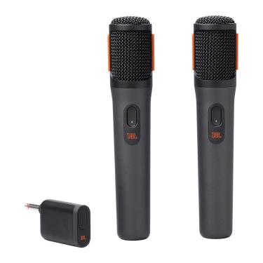 Imagem de Microfone sem Fio JBL Partybox - Padrão Cardioide - 2.4GHz - Até 20h Bateria - 2 Unidades - Preto