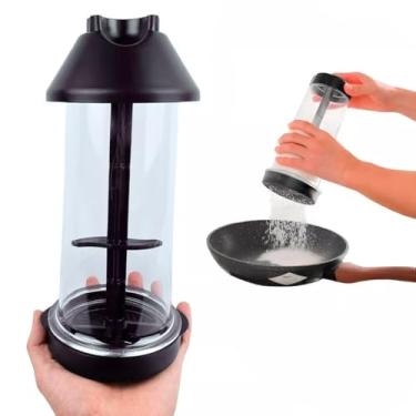 Imagem de Peneira Polvilhador para Tapioca e Farinhas, 750g, Plástico, 22,5cm x 10,5cm, Preto