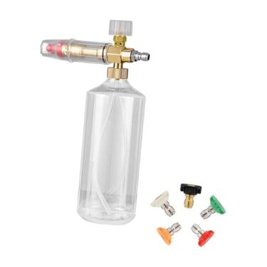 Imagem de IEUDNS Bomba pulverizadora para lavagem de carros com 5 bicos, equipamento de limpeza automotiva, pulverizador manual de água de 1 litro para gramados, Boca Pequena