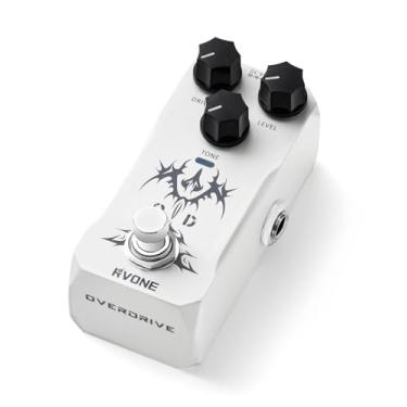 Imagem de RVONE Pedal De Overdrive Analógico Profissional, Guitarra Vintage Moderno Com Duas Vozes, Circuito Amplificação Transparente E Clipping Dinâmico, Efeito True-Bypass Nível Estúdio Para Gravação Blues