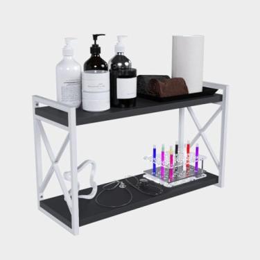 Imagem de Prateleira Decorativa Indutrial 80X20 Para Salas, Escritórios, Quartos, Salas De Estar(M Preto/S Branco)