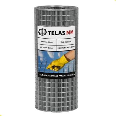 Imagem de Tela Soldada 25mm Multiuso Alvenaria Proteção Portões Pets Jardim 20m 