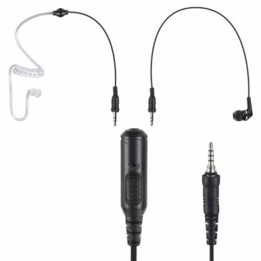 Imagem de stdgove Acessórios de rádio amador fone de ouvido com microfone 3,5 mm Ptt rosqueado fone de ouvido intra-auricular para Yaesu Standard Horizon ft-270 vx-6r hx210 vx-120 vx-170 vx-6 vx-7r vx6r ft-18.3