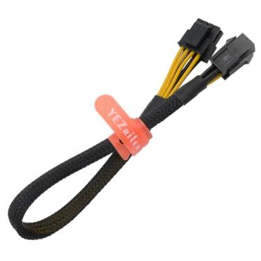 Imagem de YEZriler (Pacote Com 2) Adaptador De Energia 4 Pinos Para 8 Cpus, Placa-Mãe Fêmea Atx (4+4 Destacáveis), Cabo Extensão Manga Fonte Alimentação Porta 13 Polegadas (34 Cm)