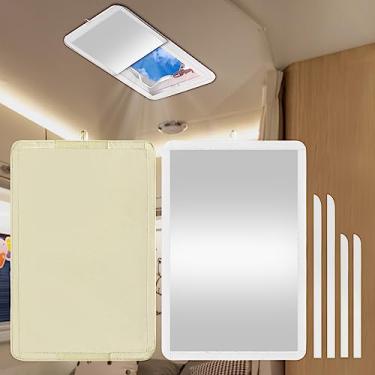Imagem de Isolador de ventilação impermeável para trailers e cobertura de claraboia para chuveiro de acampamento com superfície refletiva, economia de energia, serve para aberturas de trailer de 35,5 x 55,88 cm
