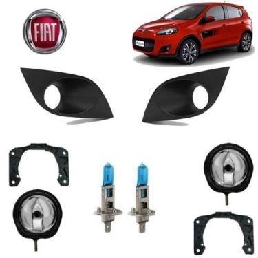 Imagem de Kit Farol Auxiliar+Moldura Palio Attractive 2013 H1 SB Par - BWR