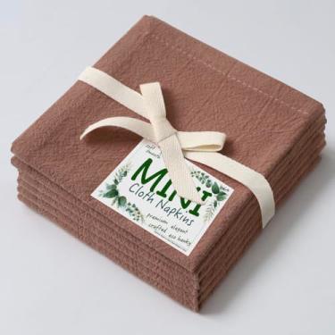 Imagem de Urby Guardanapos Reutilizáveis De Linho/Algodão Eco Hanky 25X25 Cm. Pequenos, Adequados Para Panos. Ideal Uso Infantil Como Almoços, Jantares E Ocasiões Casamentos, Aniversários Coquetéis. (Pacote C