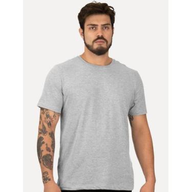 Imagem de Camiseta Individual Masculina Slim Logo Cinza Mescla, M/M