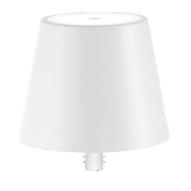 Imagem de Zafferano – Luminária Poldina Stopper (Branco) LED 2200K–3000K c/Rolha de Silicone | Recarregável, Base de Contato e IP54 | Ideal p/Garrafas Decorativas e Uso Interno ou Externo