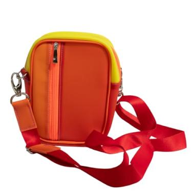 Imagem de Bolsa Raja, Shoulder Bag Transversal Artesanal em Silicone Vermelha, Amarela e Laranja