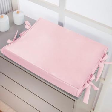 Imagem de Trocador Americano 40cm Anatomico De Comoda Para Bebe Plastificado (Rosa)