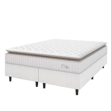 Imagem de Cama Box Colchão Casal Queen Molas Ensacadas City Pillow Top - HELLEN 