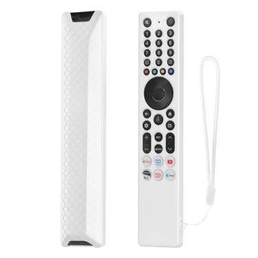 Imagem de LEFXMOPHY Capa de silicone para controle remoto TCL RC833A / TCL 2025 C71K 4K Voice TV Capa protetora - Branca
