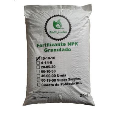 Imagem de 25kg NPK 10-10-10 Adubo Fertilizante Rosa do Deserto Frutas Flores Orq