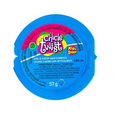 Imagem de Chiclete Twist Sabor Framboesa Kids Zone 57g