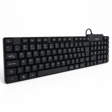 Imagem de Teclado Usb Com Fio Qwerty Abnt2 Pt-br Macío E Silencioso Para PC Computador E Notebook