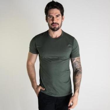 Imagem de Camiseta Acostamento Escrita Minimalista Verde Musgo-Masculino