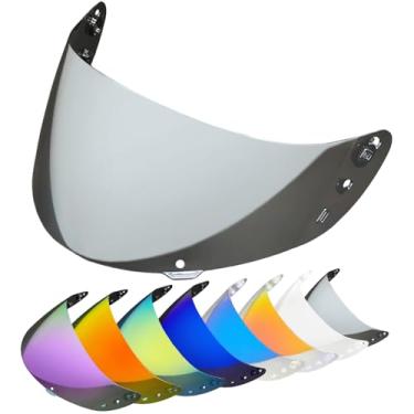 Imagem de Moontogo Capacete viseira Faceshield para ICON IC-04, Airframe Pro, Airmada, Airform Capacete Moto Para-brisa (Prata) Tamanho Universal