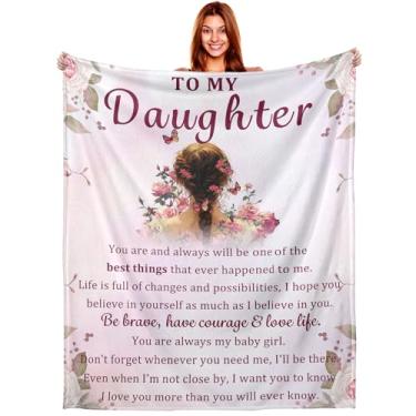 Imagem de Presentes inspiradores para filha de mãe, pai, cobertor de filha, melhores presentes para filhas adultas, presentes de aniversário para filhas adultas, cobertores macios para sala de estar, cama, sofá